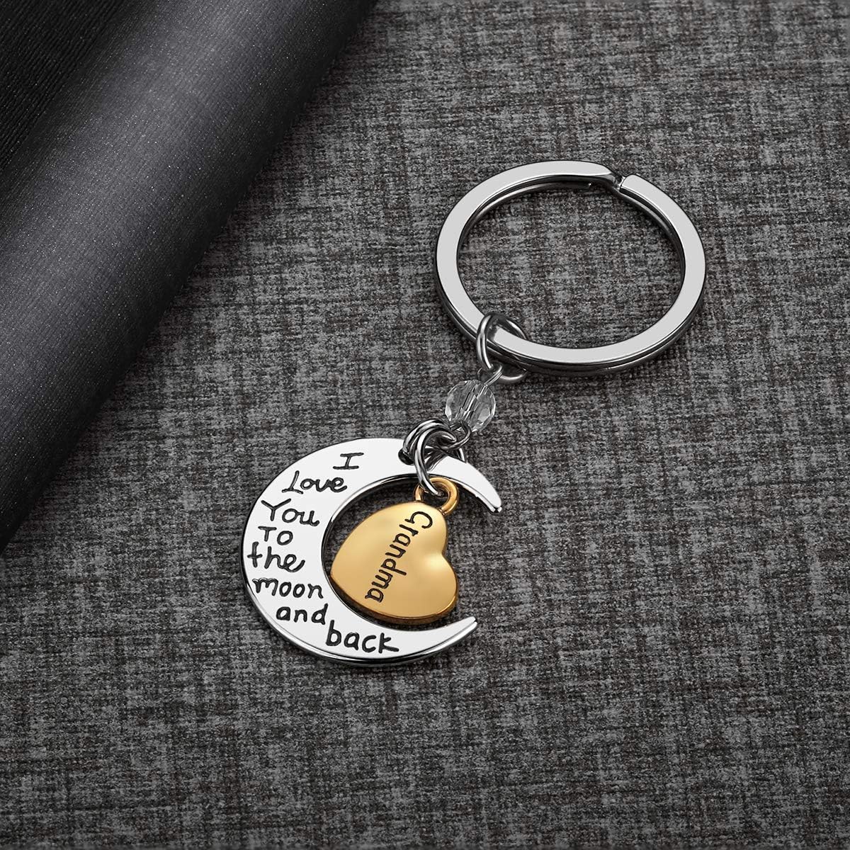 Miniatura 4 de iWenSheng Regalos para la abuela de nietos, nietas, nietas, para el día de la madre, cumpleaños, Navidad, llavero para la abuela