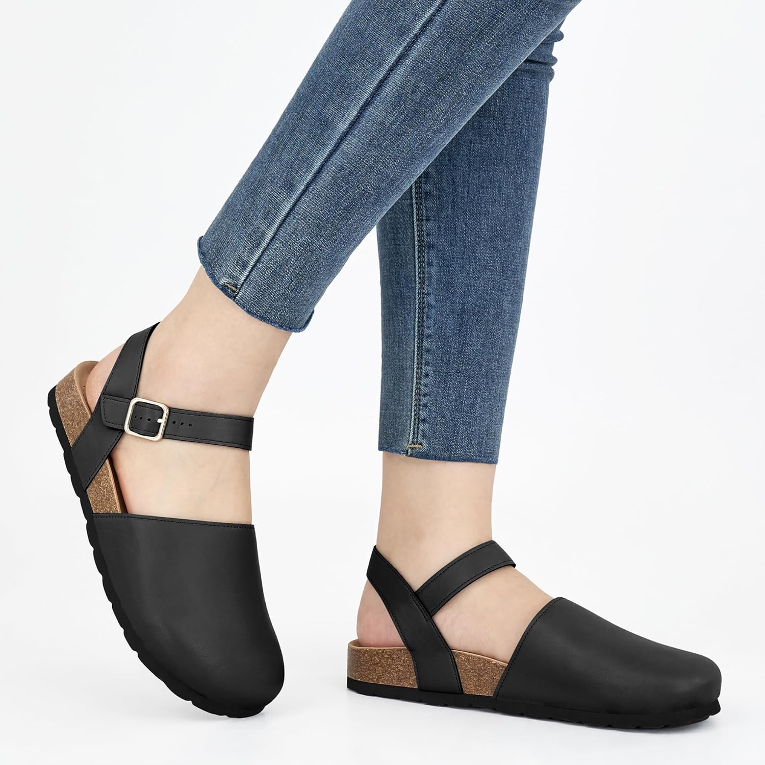 Alicegana Closed Toe Sandals for Women – Arch Support Dressy Flat Sandals Comfortable Summer Shoes 2026 - Image 4