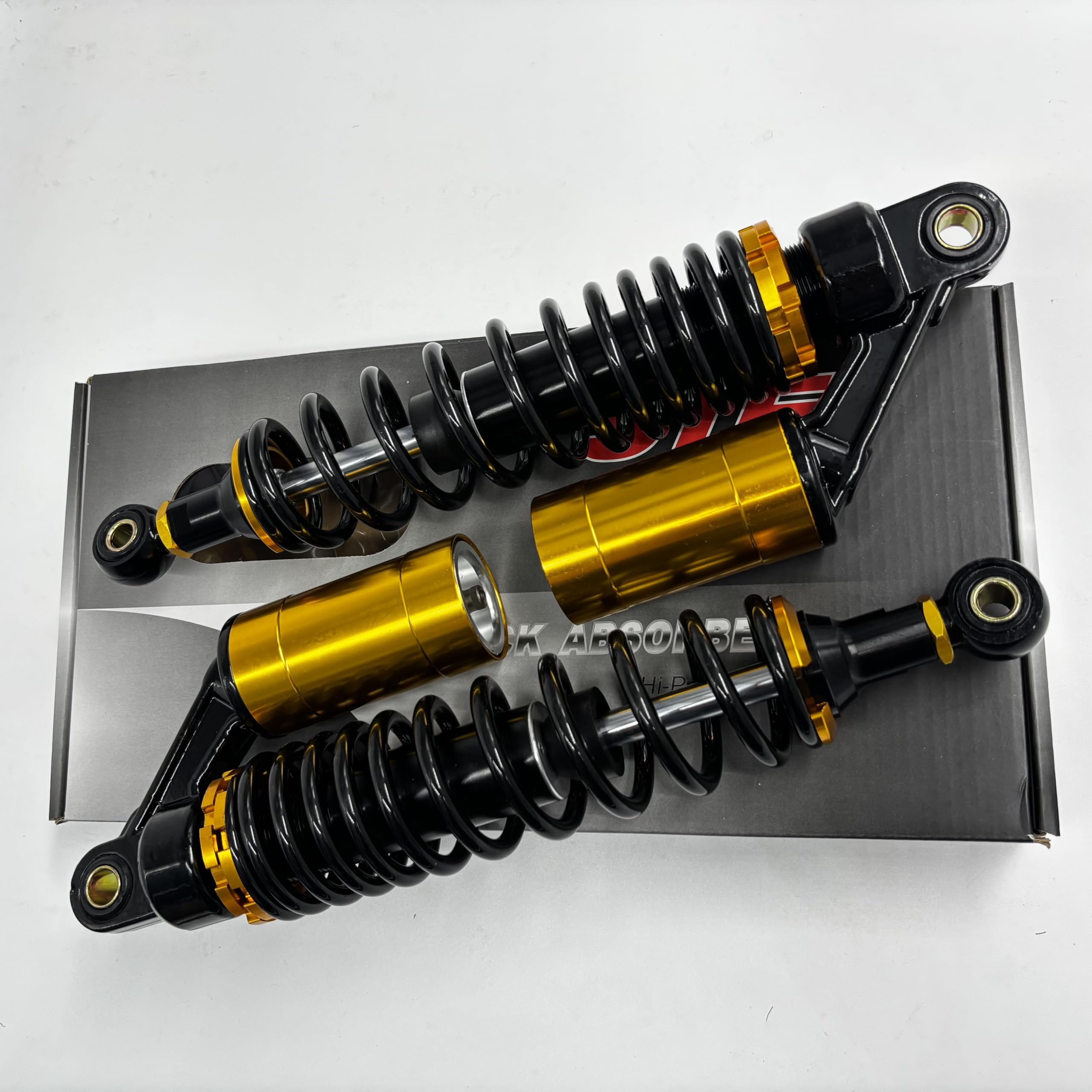 Dreammotion 2pcs 12.99" 330mm Amortisseurs de suspension arrière pour Mini Bike Honda Super Cub 50 70 90 110 Petit Cub DAX ATV Quad Dirt Bike ATV (Couleur or)