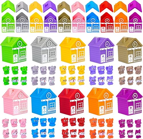 Juguetes Montessori 5 en 1 para bebés de 1 año de edad, juguetes educativos de aprendizaje para niños pequeños, apilables, bloques apilables, cuerda