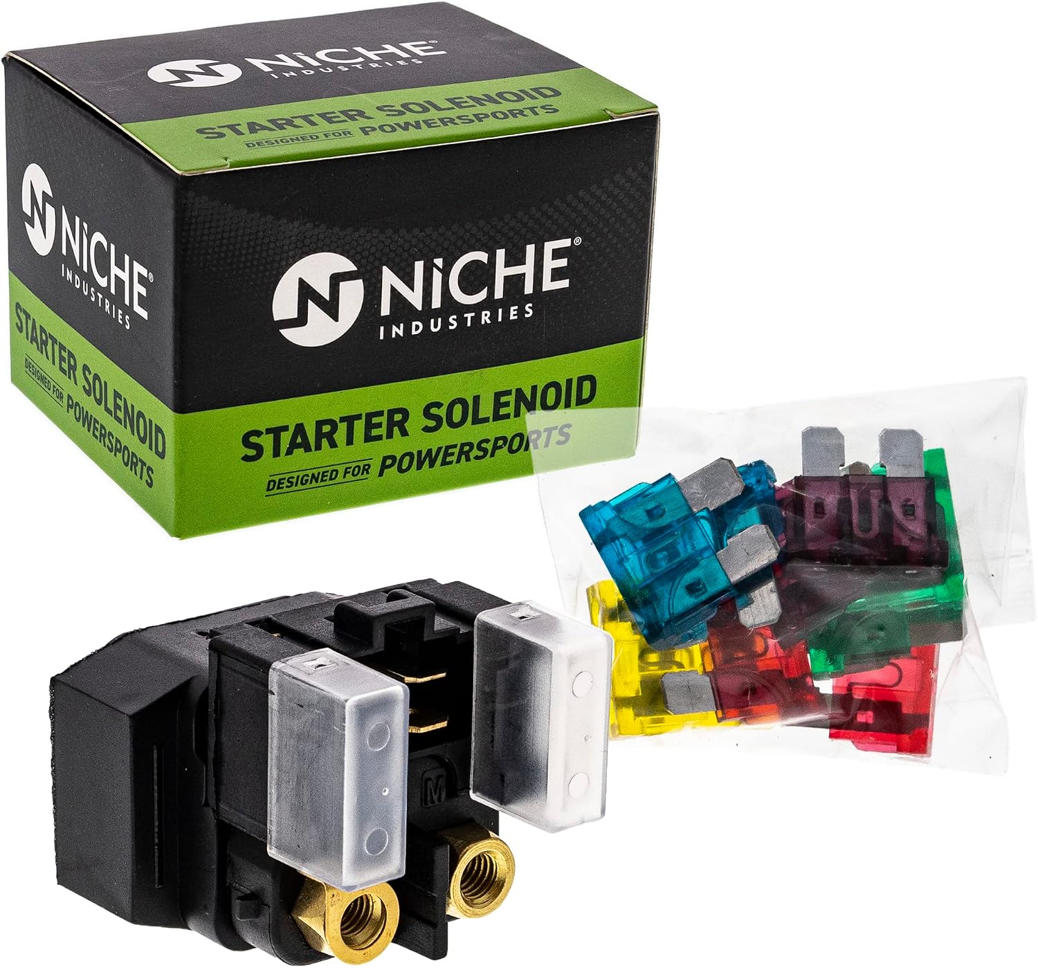NICHE Starter Motor Solenoid Kit for Yamaha Grizzly Wolverine Bruin 350 4SV-81940-12-00 3HE-81890-00