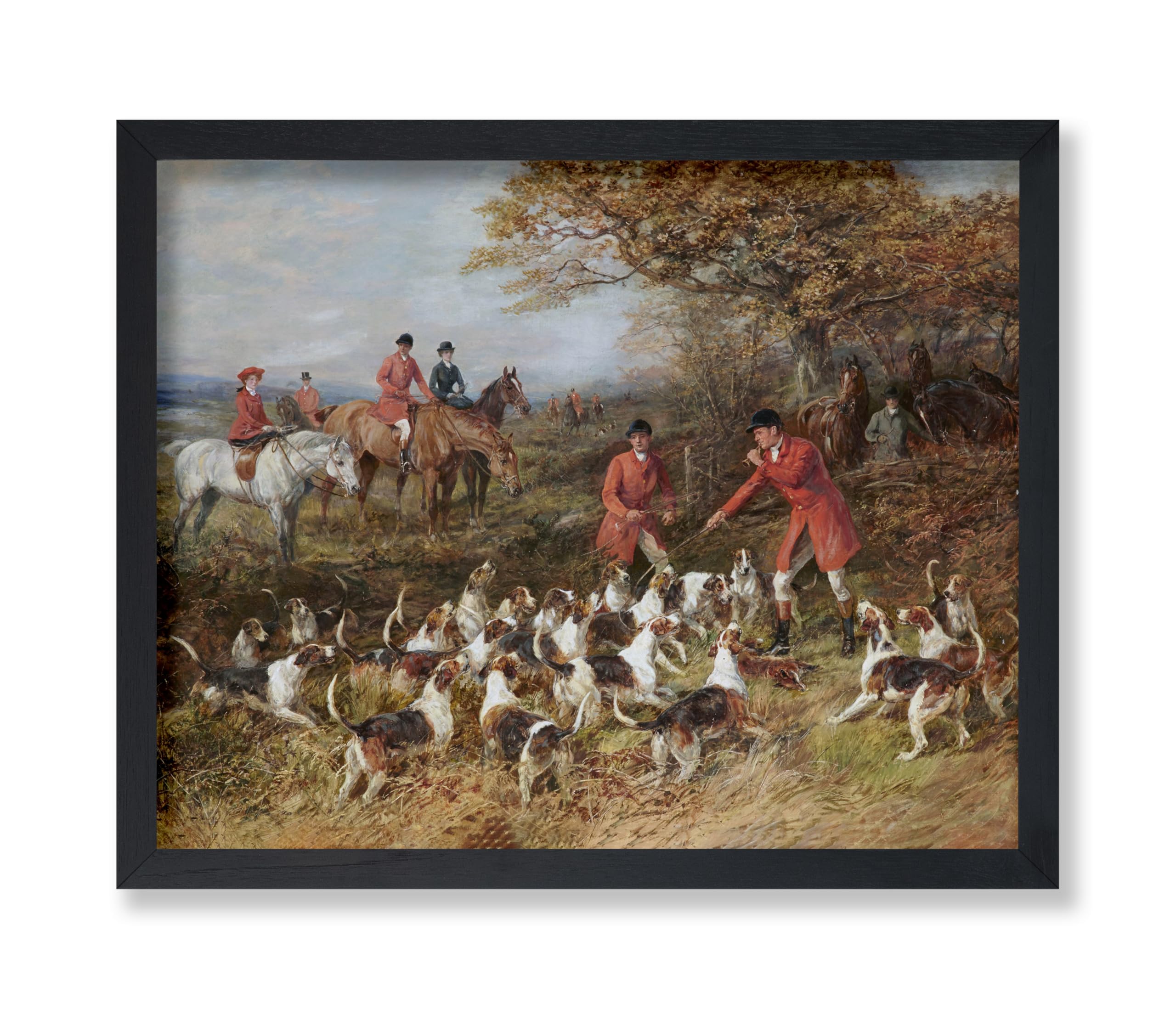 Poster Master Vintage Heywood Hardy Poster - Retro Hunters and Hounds Print - Foxhound Art - Hunting Dogs Painting - Animal Wall Art - Living Room or