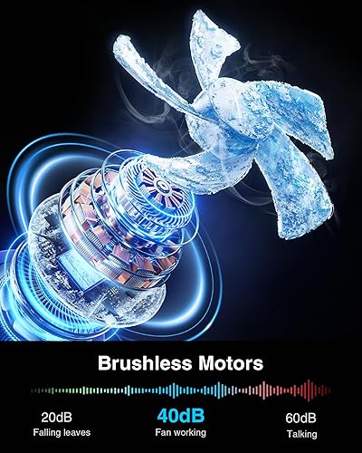 Miniatura 3 de Ventilador de camping portátil con batería recargable de 20000 mAh, ventilador alimentado por batería USB-C para uso en interiores y exteriores,