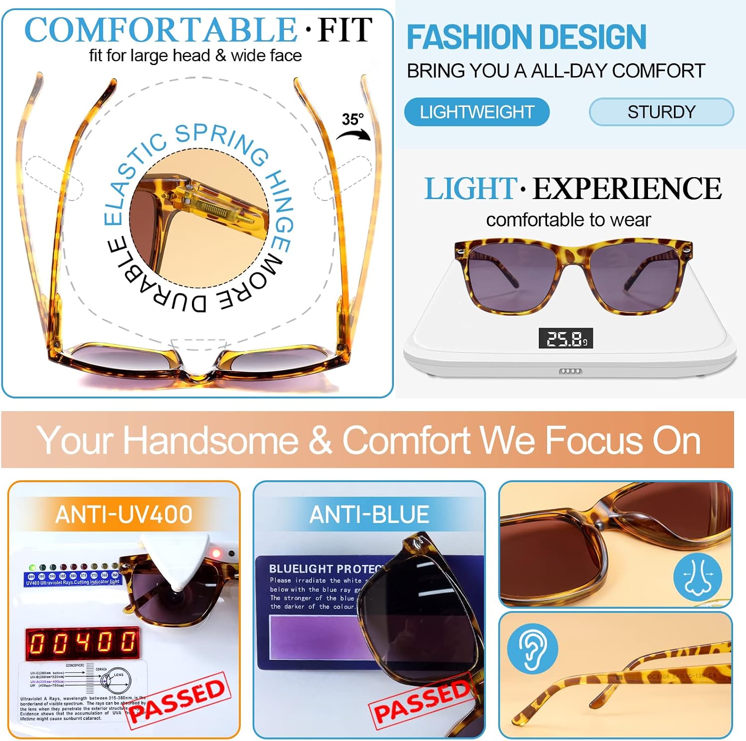 MARE AZZURO Reader Sunglasses Men Large Square Sun Reading Glasses 1.0 1.25 1.5 1.75 2.0 2.25 2.5 2.75 3.0 3.5 4.0