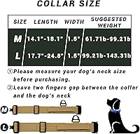 Vista 15 de Tactical Dog Collar, Adjustable Military Training Reflective Nylon Dog Collar with Control Handle, Heavy Duty Metal Buckle for Medium and Large Black