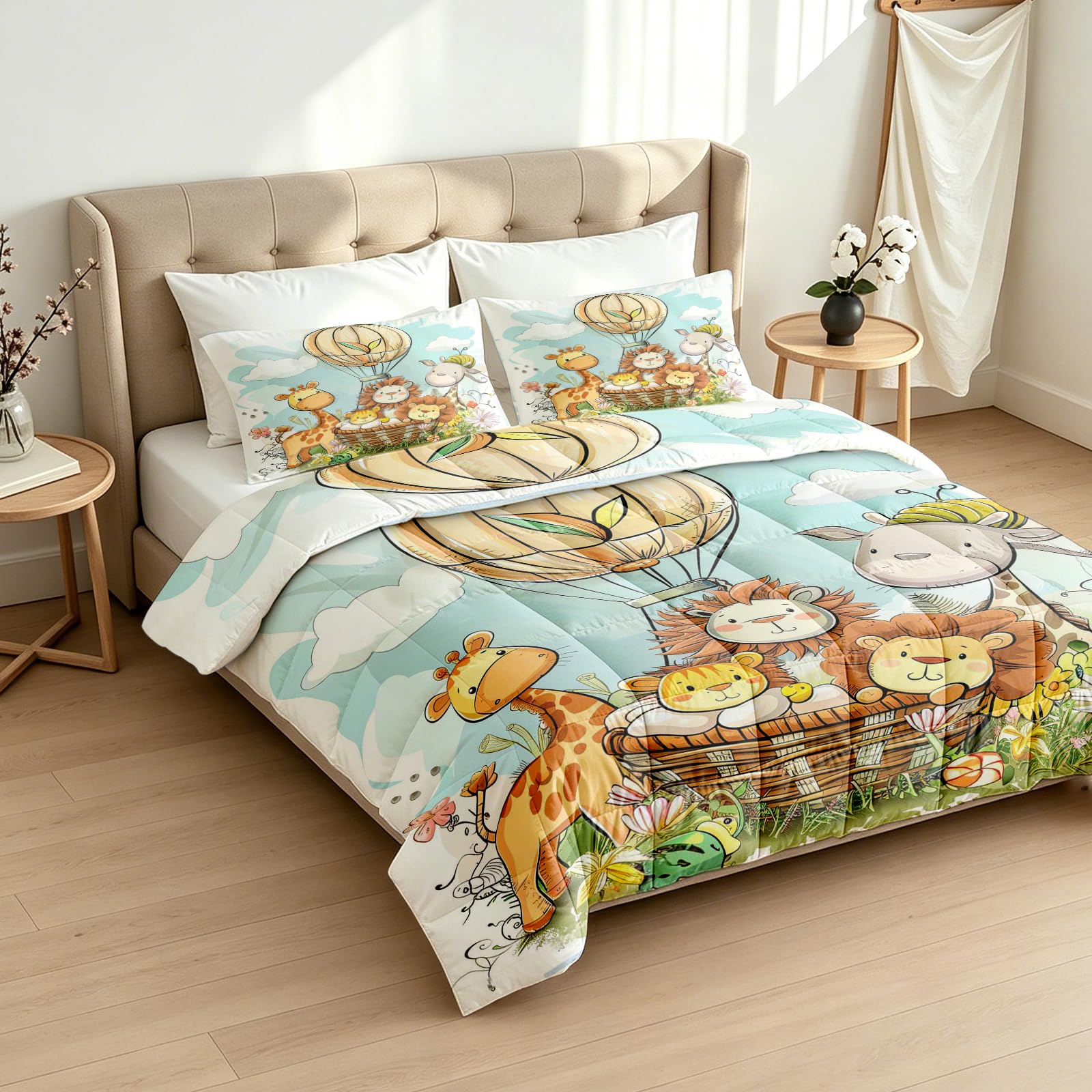 Generisch Bettdecke Ohne Bezug Sommer Safari-Tiere Bettdecke 155x220cm