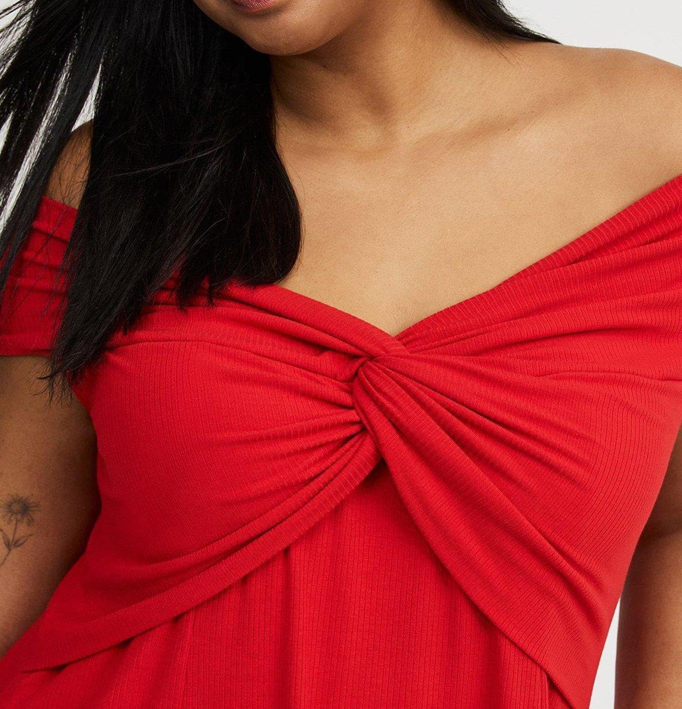 Torrid Women's Plus Size Off-Shoulder Mini Dress - Image 6