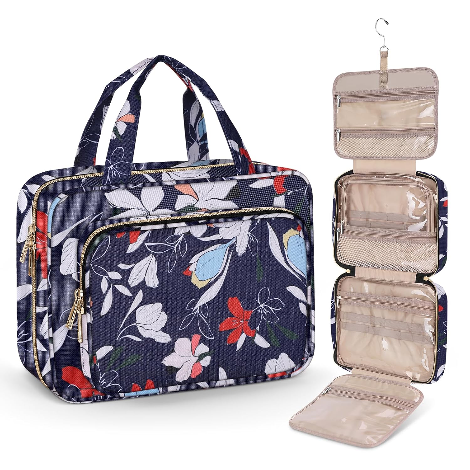 Amazon.com : Wedama Toiletry Bag for Women, Large Cosmetic Travel Bag ...