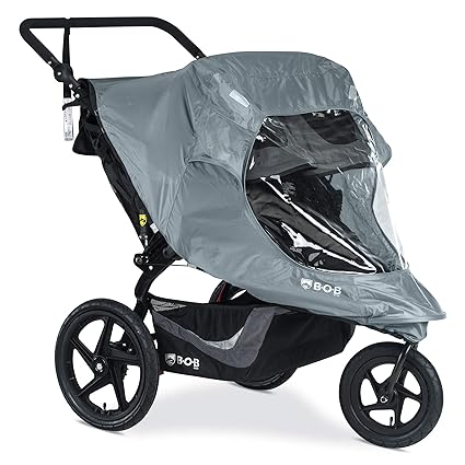 BOB Weather Shield for Duallie Swivel Wheel Strollers, Grey