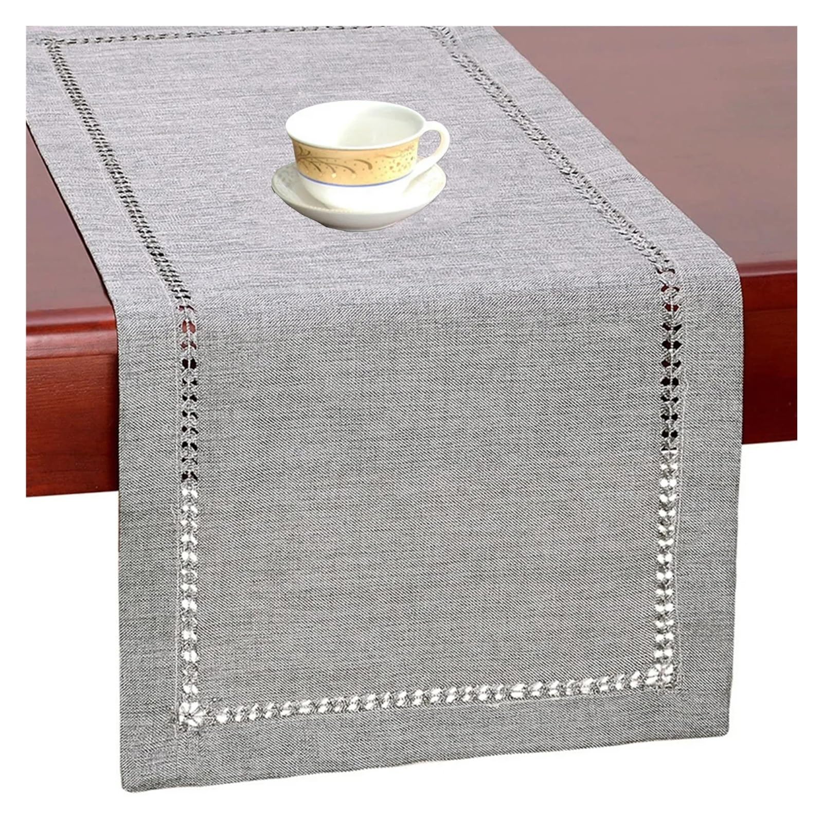 Table Runner Table Runner Handmade Dining Dresser Scarf Rectangular 32x183CM For Family Kitchen Runners(Grey)