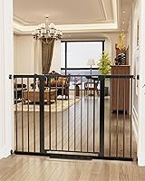 Vista 16 de Cumbor Puerta para bebés de 29.7-54.2" de ancho para escaleras, Ganadora de los Premios Mom's Choice Awards - Puerta para perros con cierre