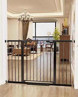 Cumbor 36" Extra Tall Baby Gate for Stairs, 29.7-54.2" Extra Wide Dog Gate for