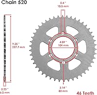 Vista 4 de Caltric Kit de cadena de transmisión y piñón negro compatible con Kawasaki Versys 1000 Klz1000 2015-2018