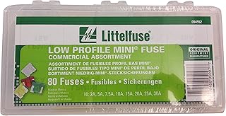 Littelfuse 00940552Z Low Profile Mini Blade Fuse Commercial Assortment (Pack of 80)