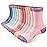 BUDERMMY Crew Socks for Women Hiking Athletic Running Walking Cushioned Compression Cotton Socks 6 Pairs (US, Numeric, 6, 8, Regular, Regular, Mixed 6 Pairs)