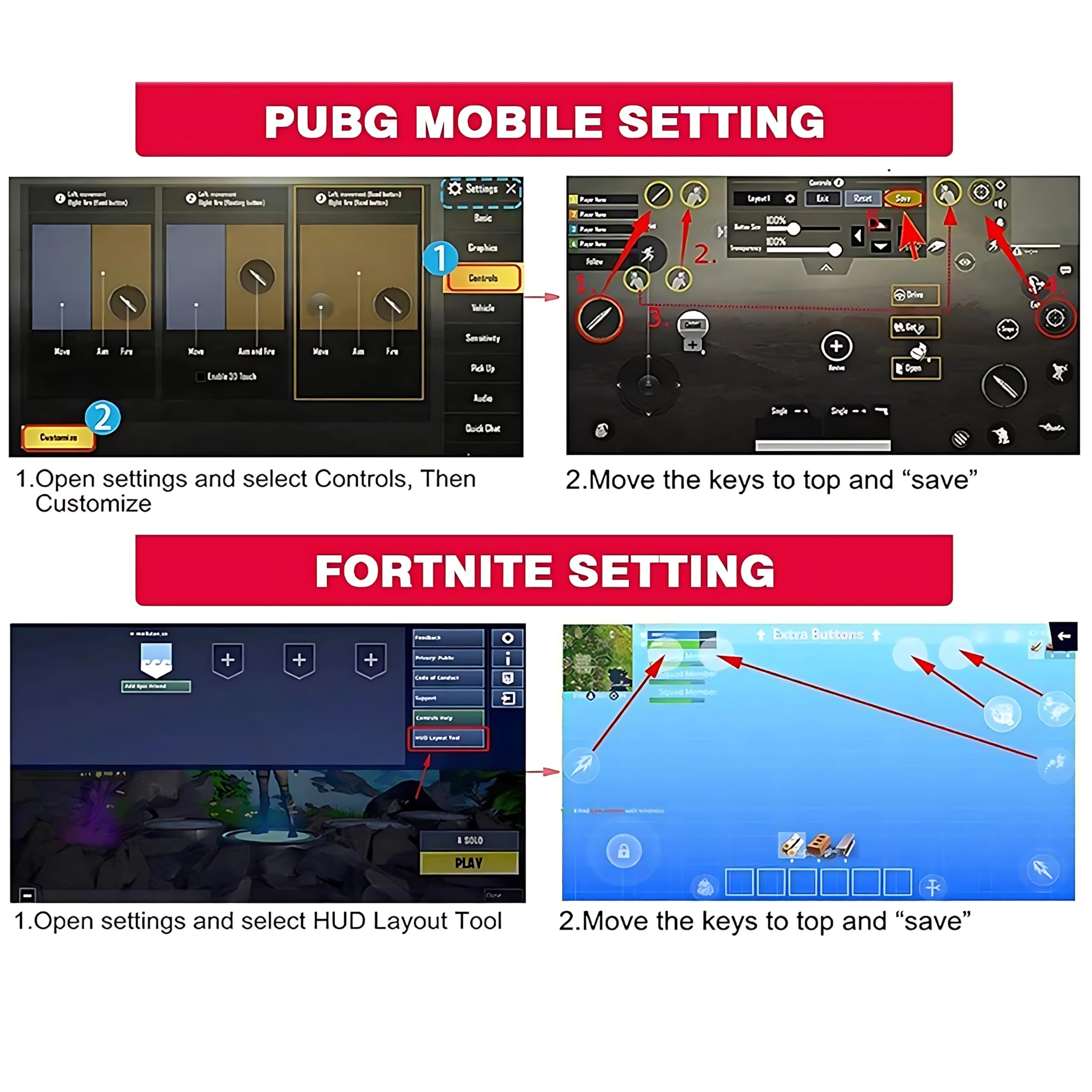 Esenlong Manette de jeu, confortable et extensible pour téléphone portable