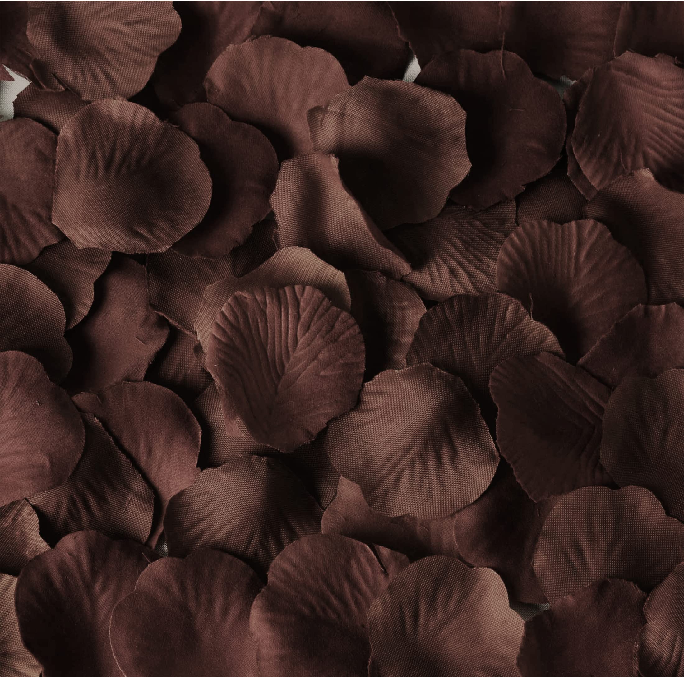Kyezi Design and Craft Silk Rose Petals, Artificial Petals, Fake Rose Petals, Wedding Aisle Runner Petals, Party Decoration (500 Petals, Brown)
