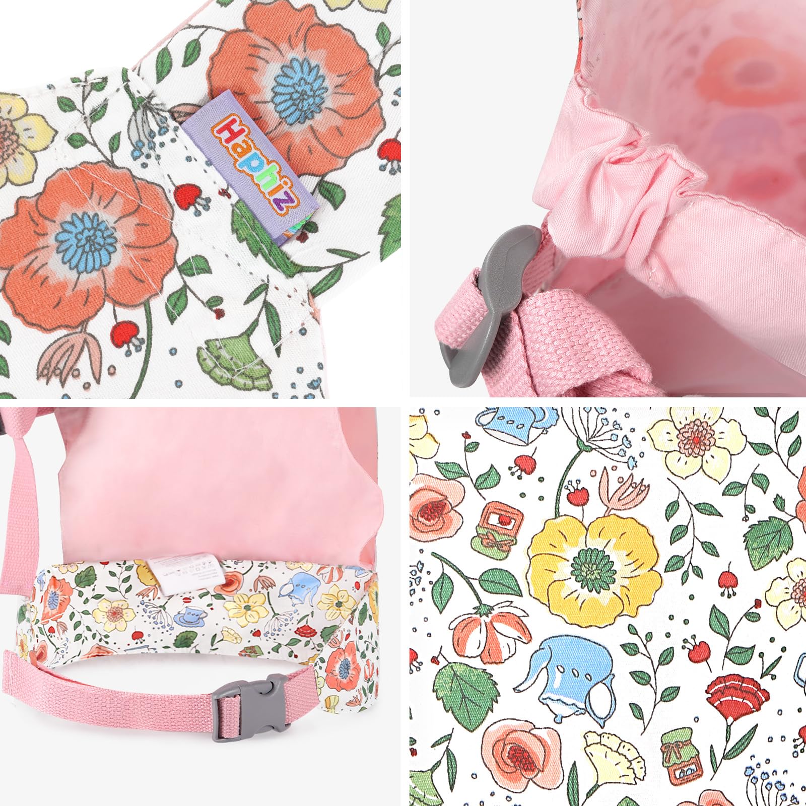 Puppentrage Kinder Puppen Trage Baby Puppenzubehör Babypuppentrage Puppen Tragetaschen ab 3+ Jahre 100% Baumwolle - Weiß