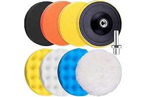 SIQUK 5-Inch Hook and Loop Polishing Pad Kit for Efficient Surface Detailing
