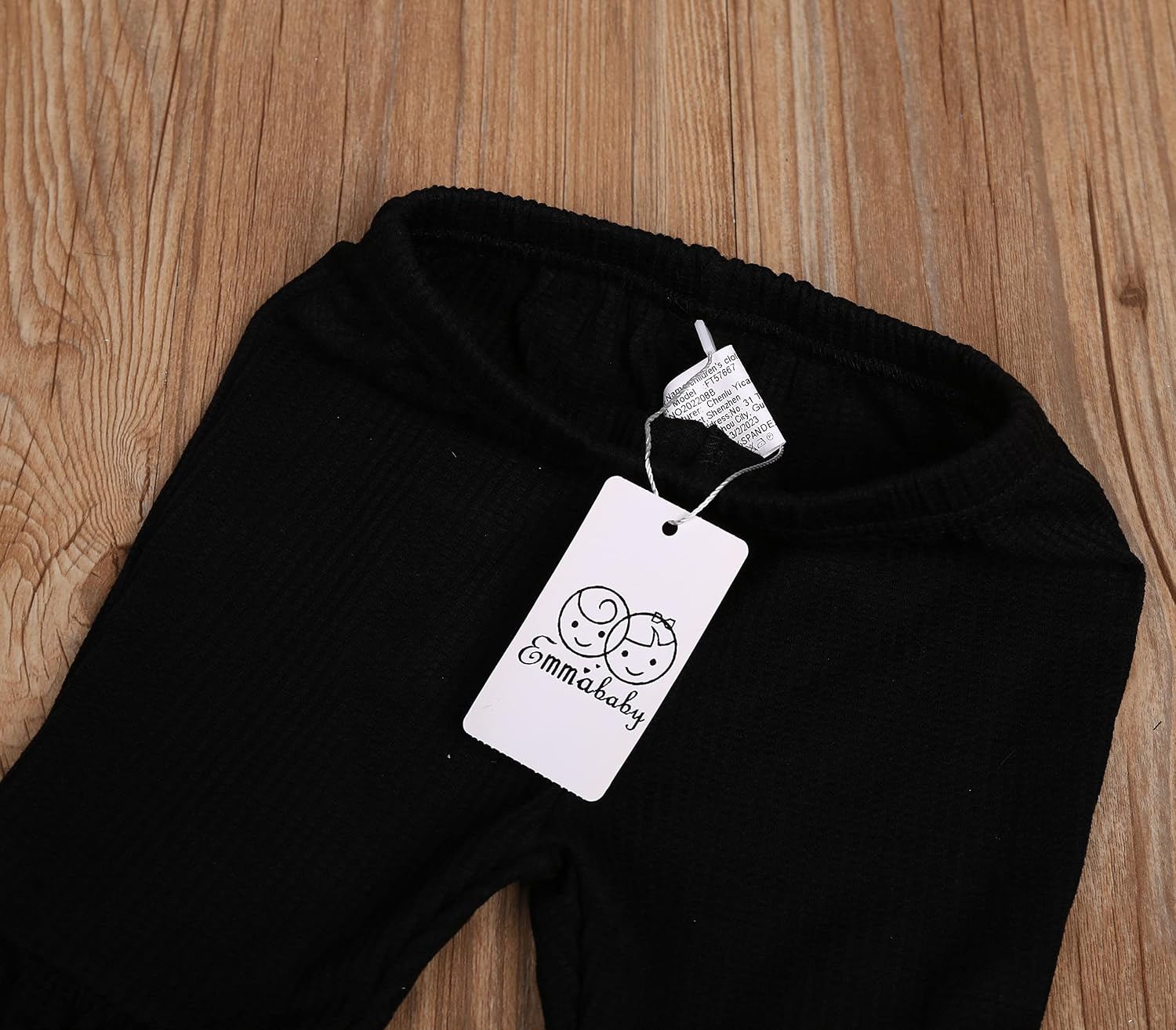 Toddler Bell Bottoms Baby Girls Leggings Ribbed Knit Flare Pants Solid Color Wide Leg Pants Ruffle Trousers