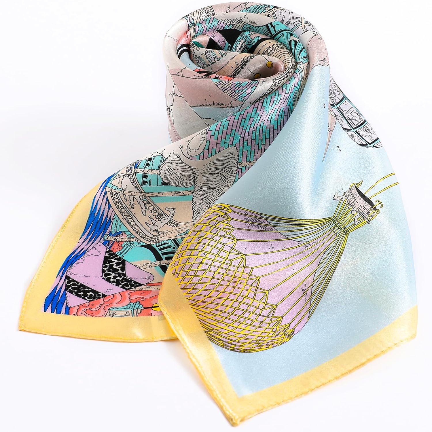 STARWHISPER 100% Pure Mulberry Silk Square Scarf27 x27 Lightweight Neckerchief Hair Scarf Headscarf Night Sleeping - Image 2