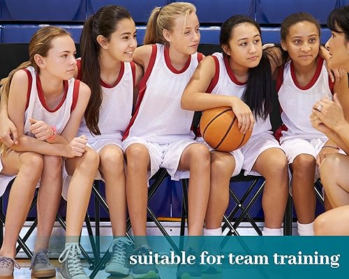 Miniatura 6 de Kigley Banco de fútbol plegable de 6 asientos, portátil, para equipo deportivo, para campamento de fútbol, viajes, eventos, asientos al aire libre,