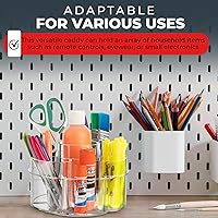 Vista 5 de Masirs Small Rotating Makeup Organizer - Mini Yet Spacious Cosmetic Storage Solution with Multiple Compartments - The Perfect Spinning Make-Up Caddy