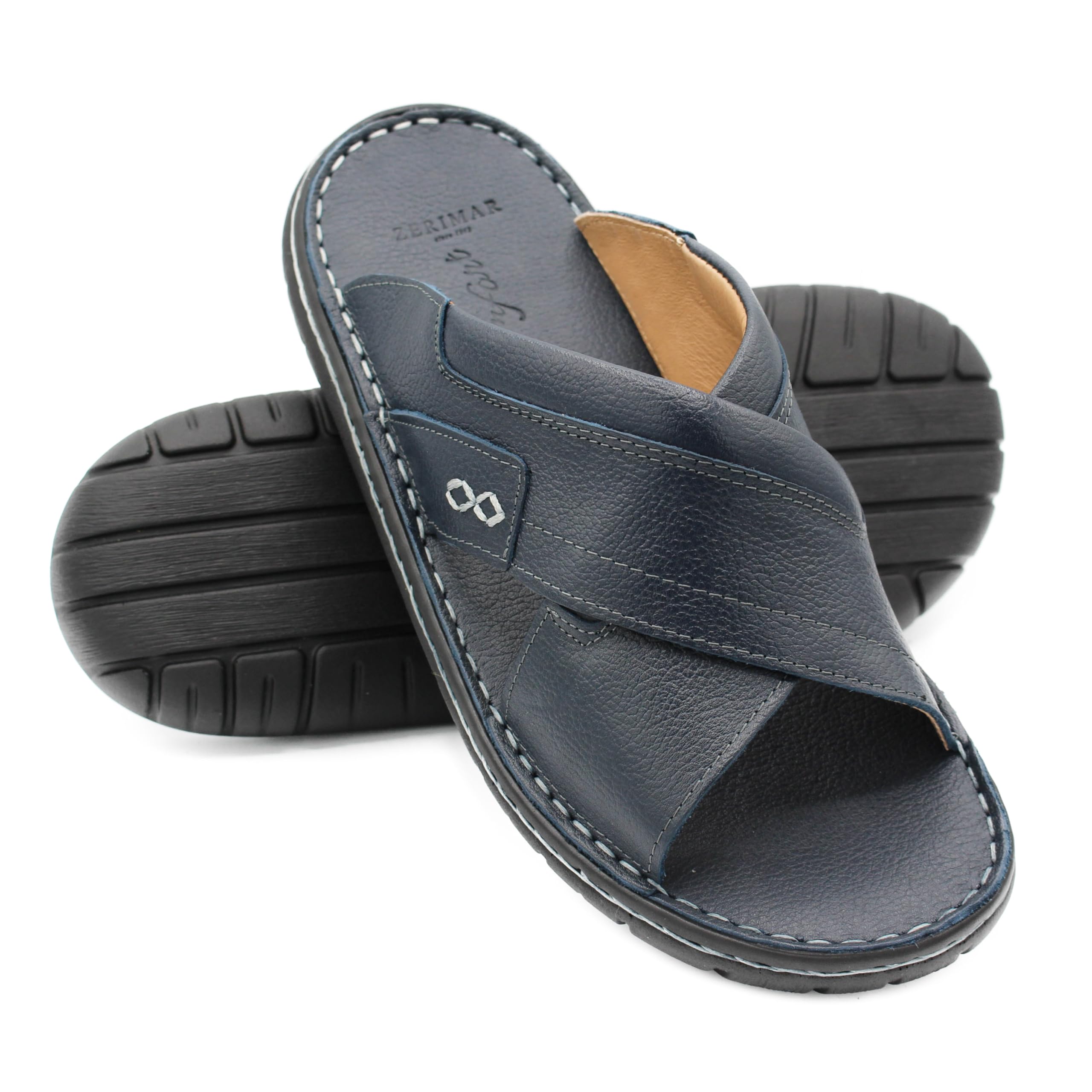 Zerimar Sandali Uomo Cuoio Naturale | Sandali Uomo Cuoio Eleganti | Infradito Uomo Pelle | Infradito Uomo