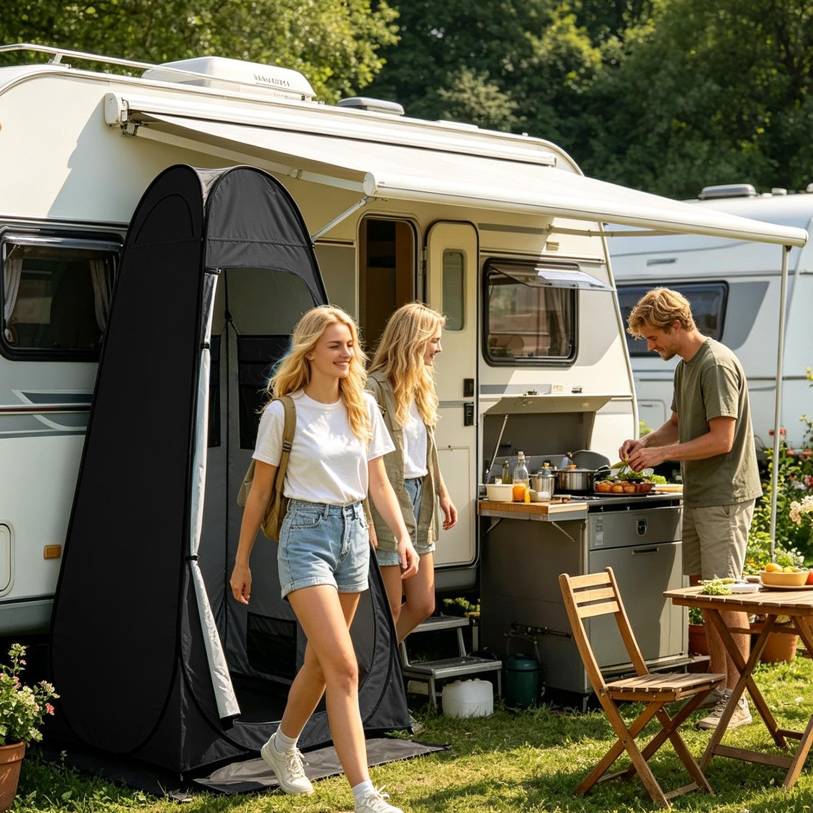 Tenda Da Doccia Portatile | Casetta da Bagno Privacy Personale,Tenda da Spogliatoio - per Campeggio, Pesca, Spiaggia, Giardino, Evento Sportivo