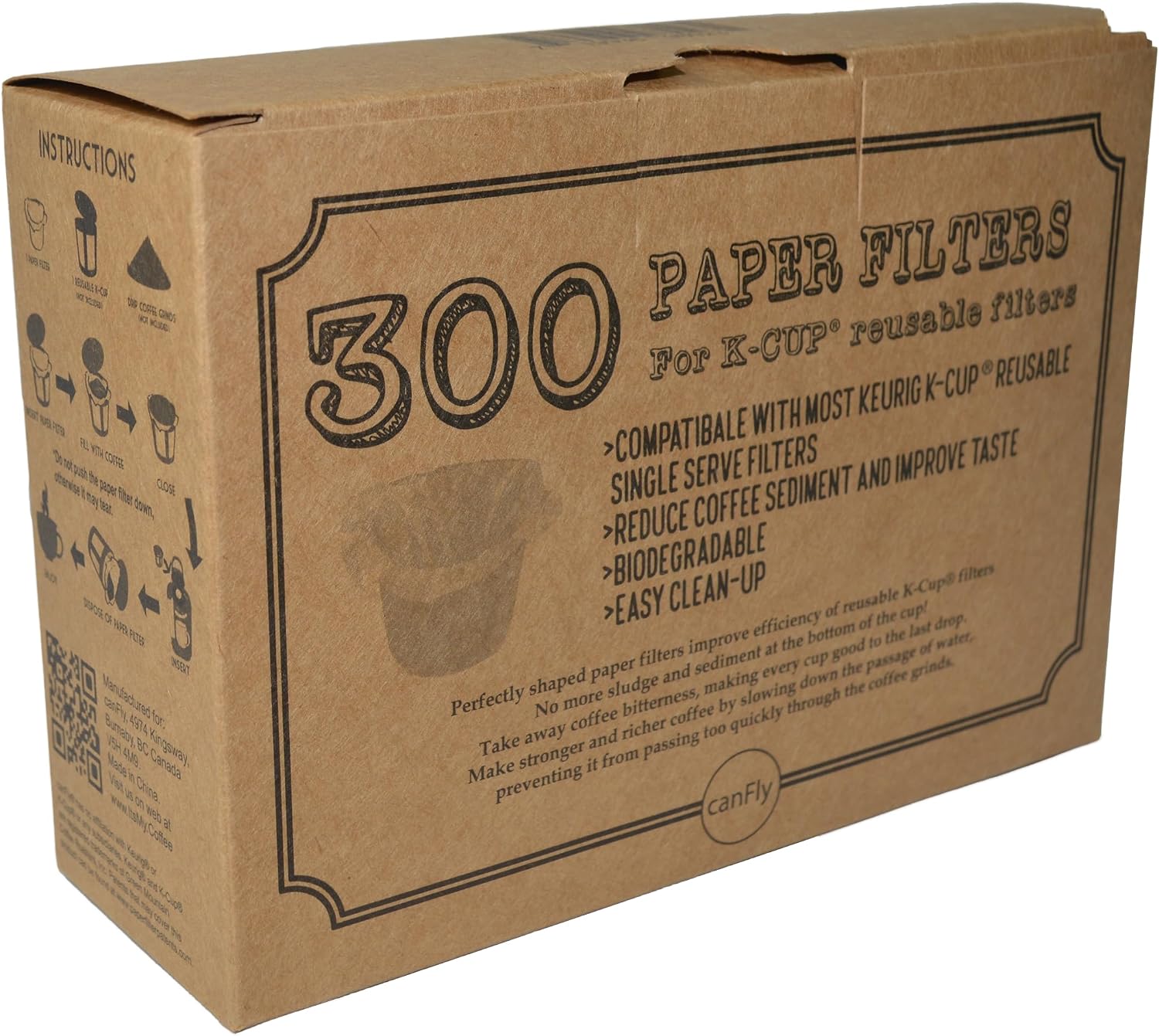 Disposable K Cup Paper Filters for Reusable Coffee Pods, White, 300 Count image 3