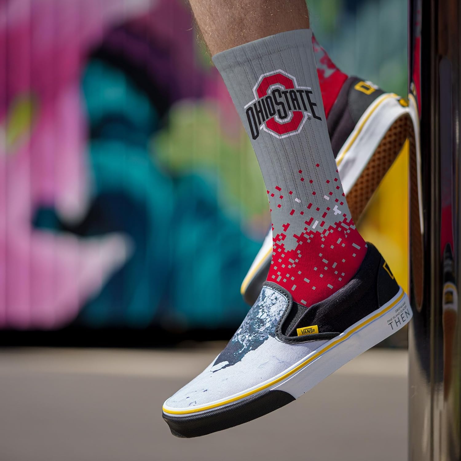 For Bare Feet NCAA mens Spray Zone Crew Sock Ncaa - Image 2