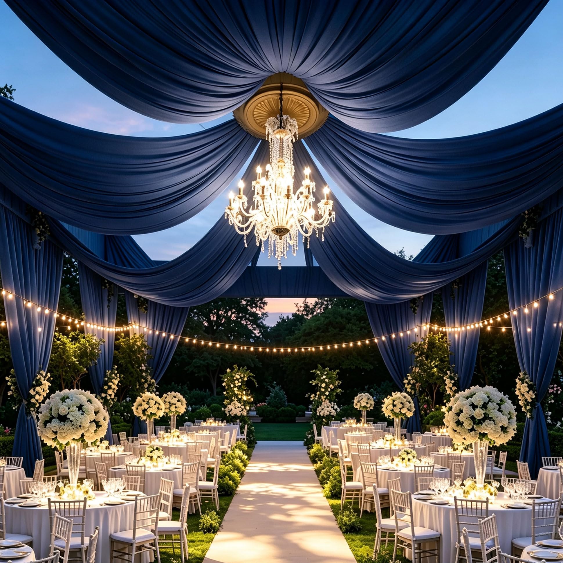 2 Paneles de Paño para Techo 150x600cm para Bodas y Fiestas