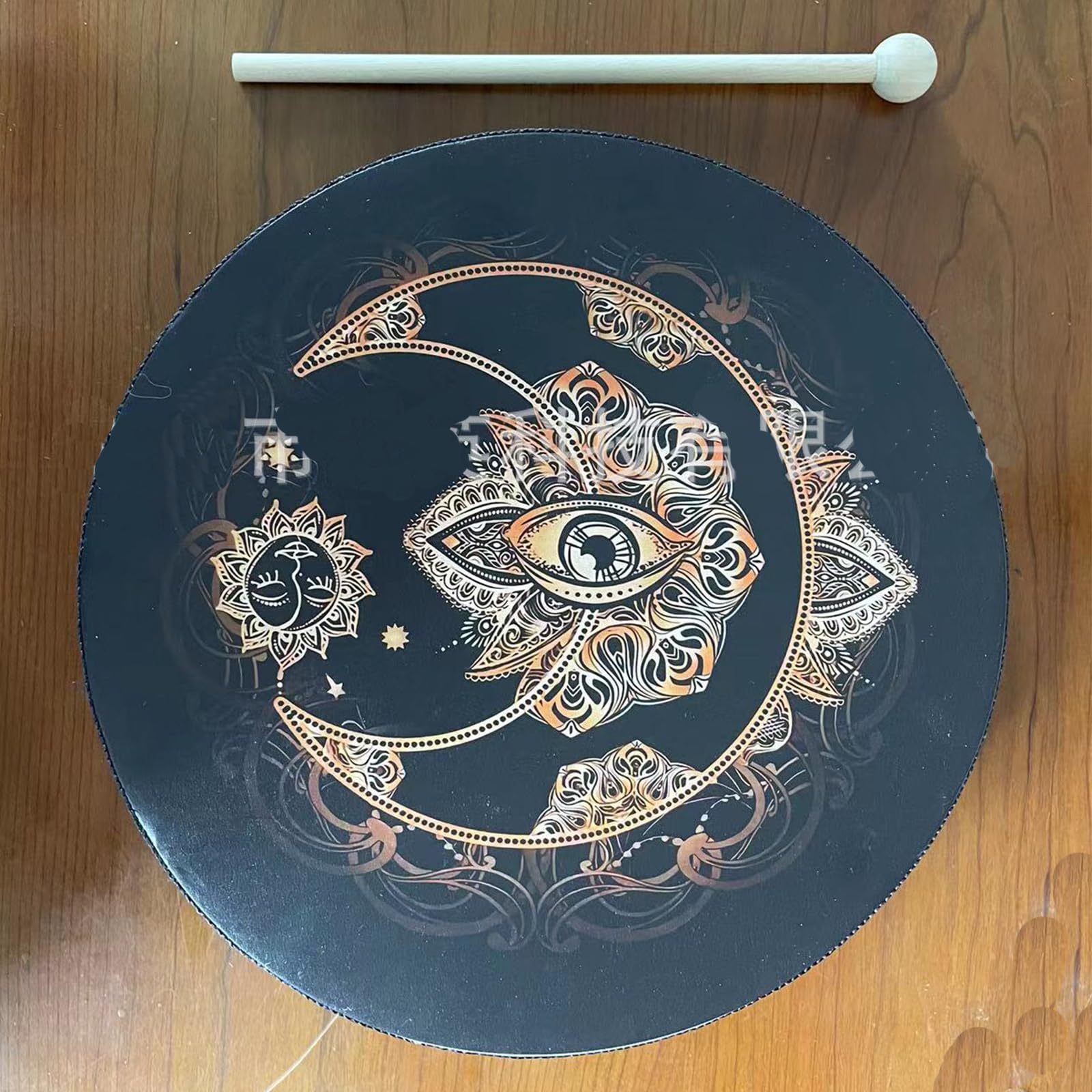 DRYEN Tambor de chamán, tambor de mano con diseño de árbol de la vida de 10 pulgadas con baqueta, tambor instrumental de alquimia de chamán, tambor de chamán sanador de sonido DRYEN Tambor de chamán, tambor de mano con diseño de árbol de la vida de 10 pulgadas con baqueta, tambor instrumental de alquimia de chamán, tambor de chamán sanador de sonido