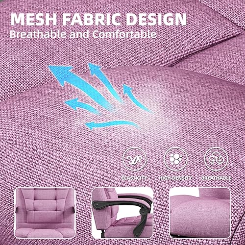 Miniatura 4 de Silla ergonómica para juegos con reposapiés, silla de escritorio de oficina reclinable de 90  a 150, cómoda silla de computadora con altura y