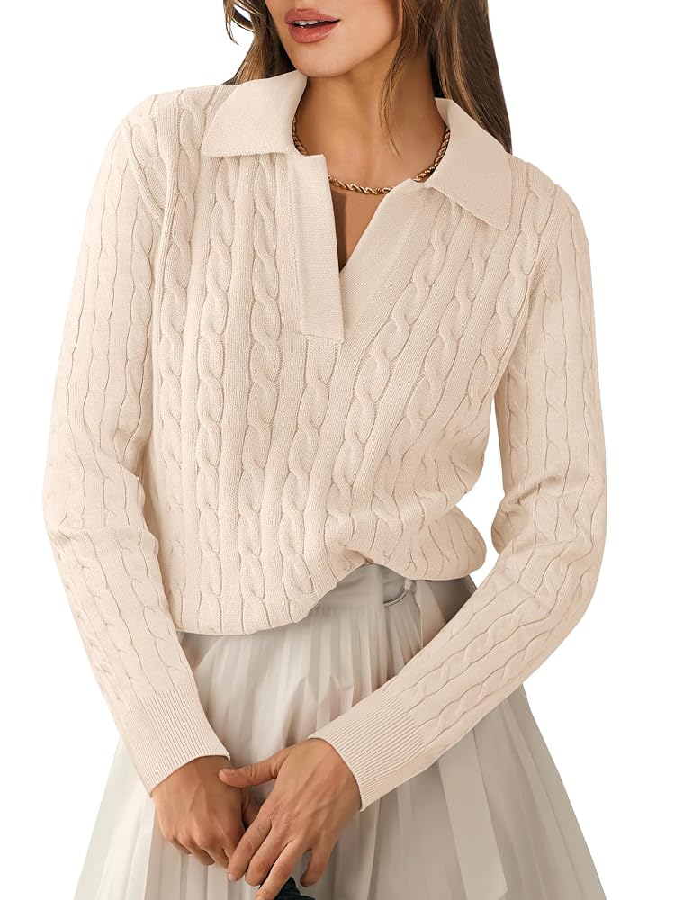 ANRABESS Cable Knit Sweaters