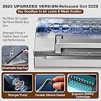 Vista 5 de Máquina Selladora al Vacío de Alimentos de Precisión, Sistema de Sellado al Vacío Completamente Automático POWOT, Saver de Alimentos al Vacío Pro