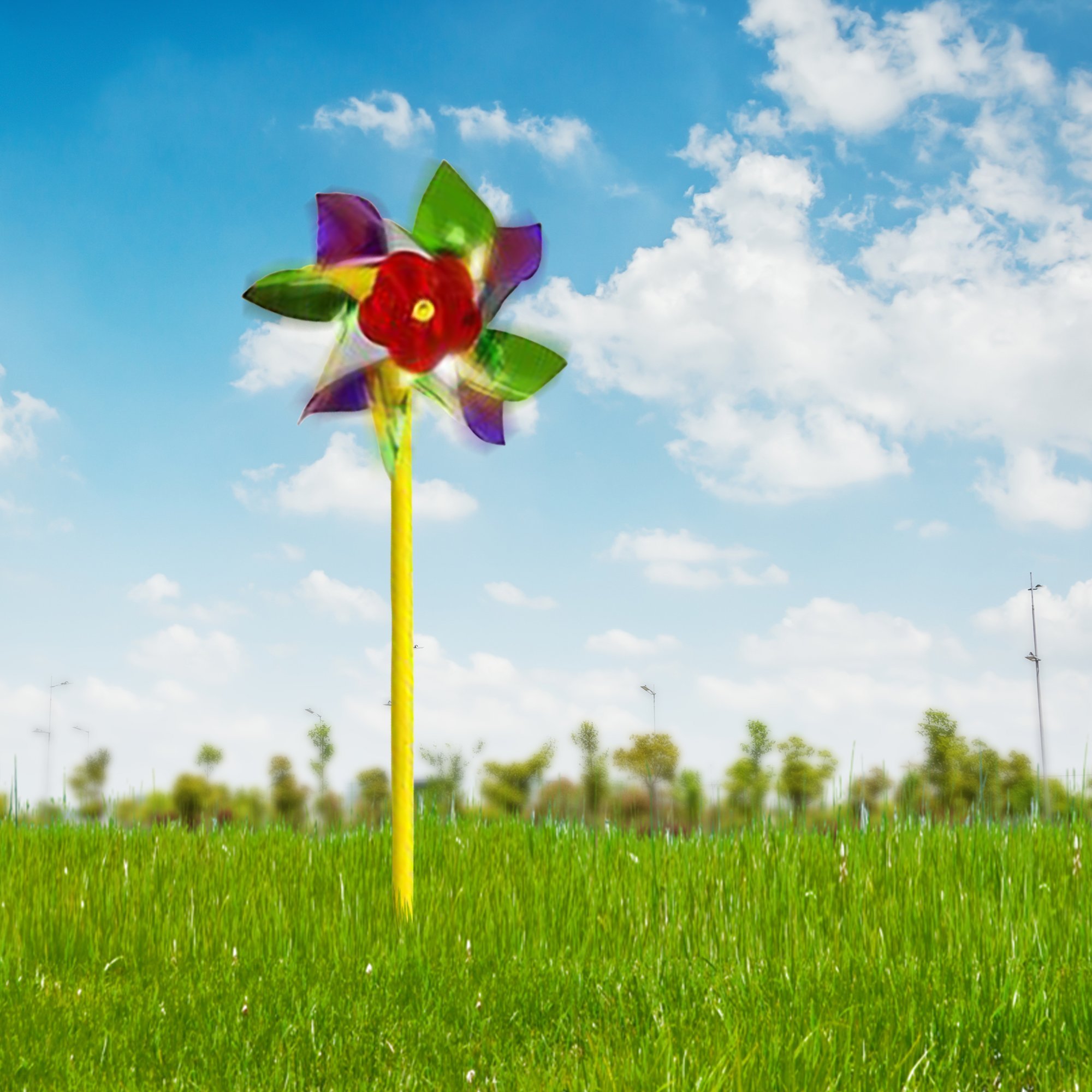 10 Pièces Moulin à Vent Arc-en-Ciel Colorés - Jouets Extérieur pour Enfants, Jardin, Pelouse, Balcon - Fleur DIY en Plastique pour Fête et Décor