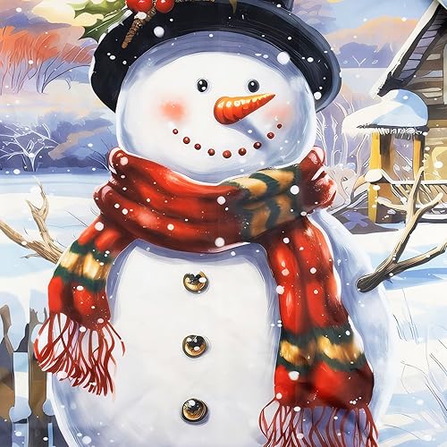 Miniatura 6 de LB Tapiz navideño de muñeco de nieve, muñeco de nieve de granja con copo de nieve cardenal para dormitorio, bosque de nieve de invierno, tapiz