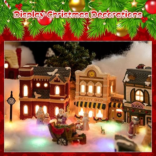 Miniatura 9 de 4 mantas de nieve de Navidad preiluminadas con luces LED, camino de mesa iluminado para vacaciones, accesorios de aldea de Navidad, decoración de