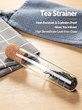 ChayWillow Glass Tea Infuser Tube Clear With Green Handle – Simple cylindrical shape