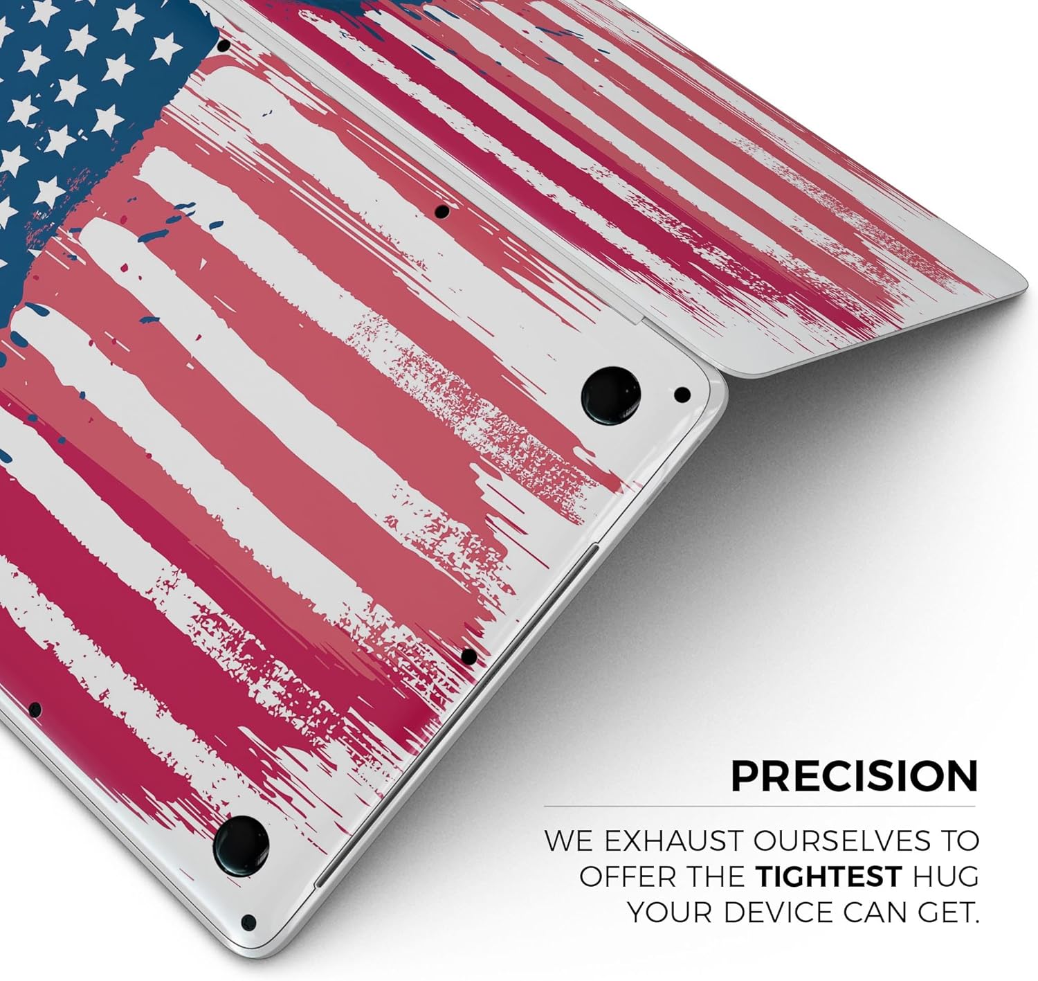 DesignSkinz - Compatible with MacBook Air 15" M3 (A3114) - Skin Decal Protective Scratch Resistant Vinyl Wrap - Grungy Vector American Flag