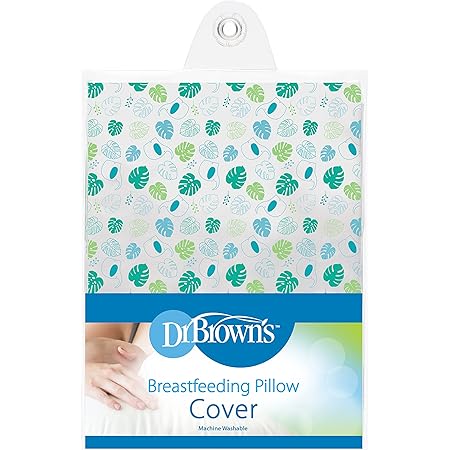 Dr. Brown's Removable Cover for Breastfeeding Pillow for Nursing Mothers, Machine Washable, Cotton Blend, Green