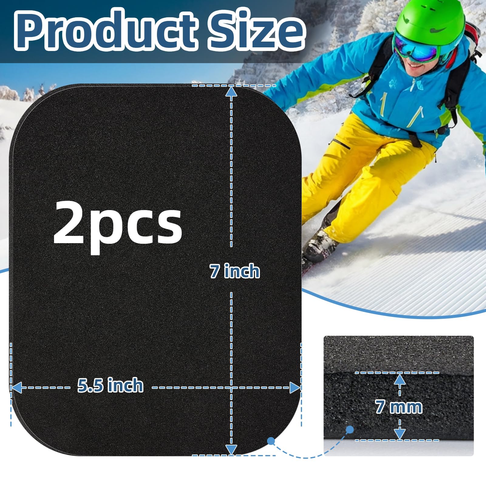Amazon | TAINAT 7 x 5.5インチ スキー/スノーボード用シンパッド 厚手