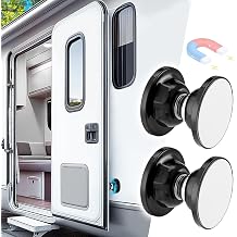 Strong Magnetic RV Door Holder - 2 Pack Camper RV Door Catch to Keep Doors Open in Breeze, Easy to Install, with Adhesives & Screws, Sturdy Stopper for Trailer RV Accessories
