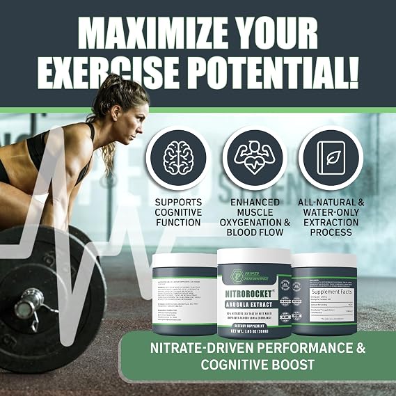 NitroRocket Plant-Based Nitric Oxide Powder (200g) | Boost Circulation & Blood Flow, Endurance & Energy, Plant-Based Nitrate Booster, For Men & Women