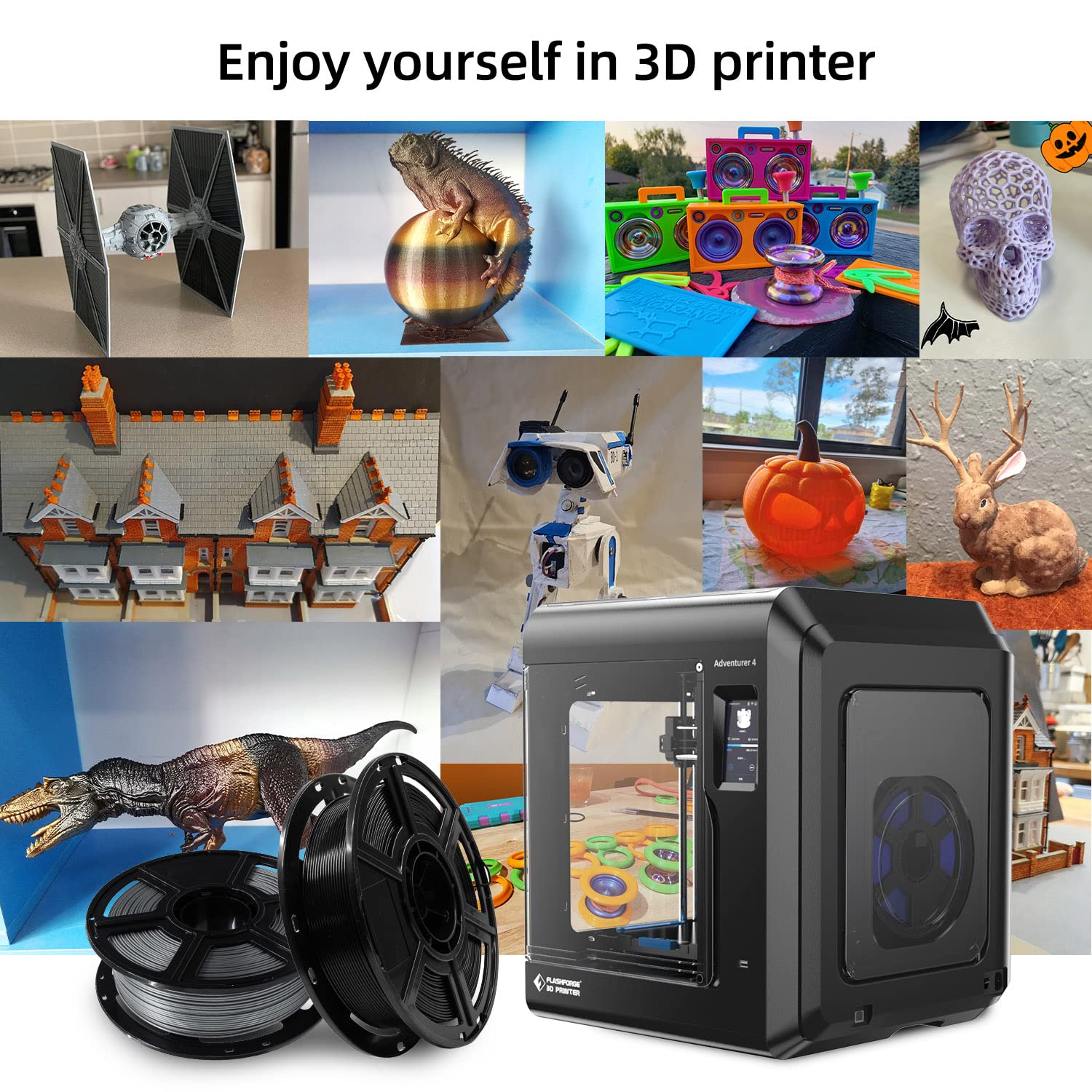 FLASHFORGE PLA Pro Filamento 1,75 mm - Filamento di stampa 3D Pro, Filamento di stampa 3D (1KG, Blu brillante)