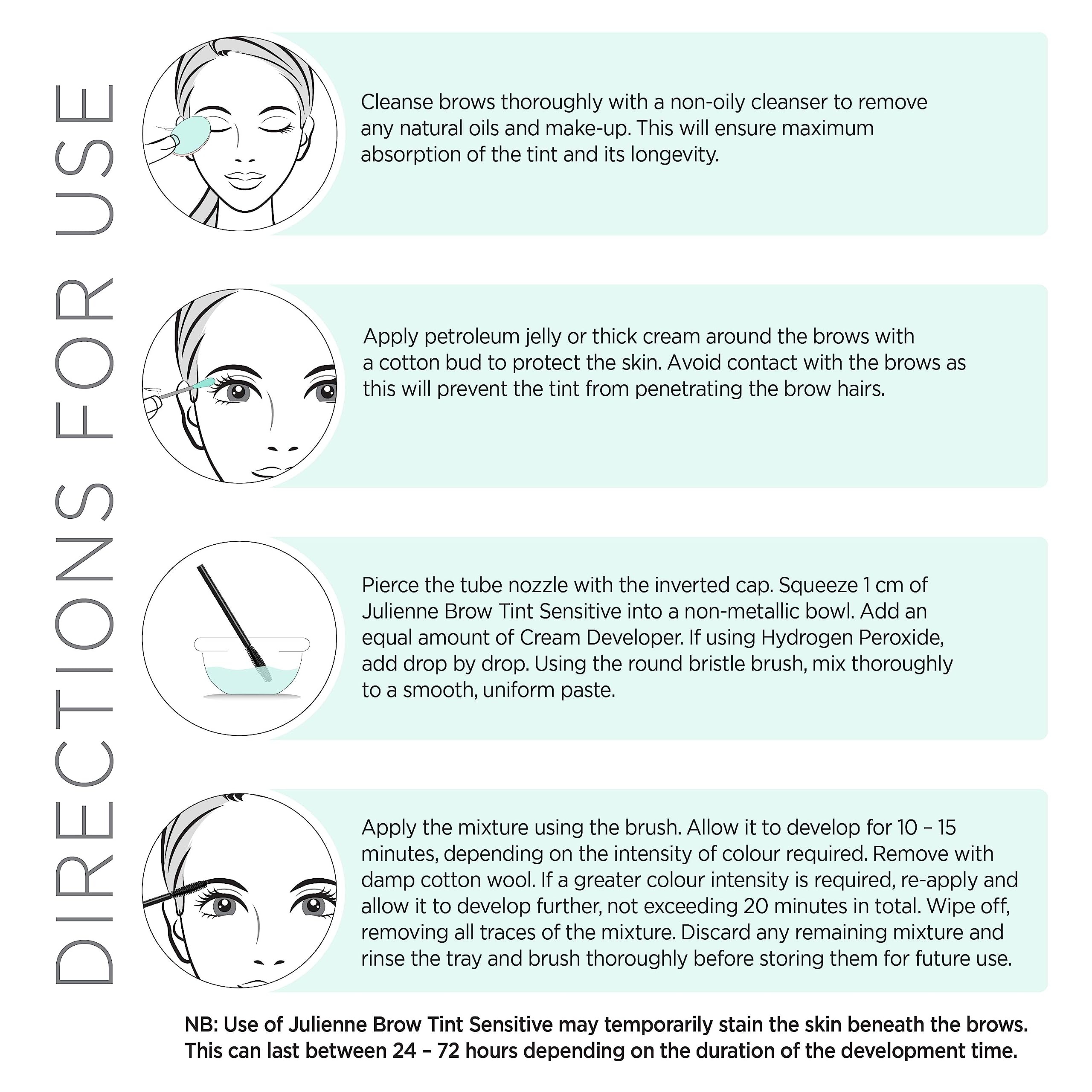Julienne Sensitive Brow Tint 15ml (Dark Brown), 15 ml (Pack of 1) - Image 4