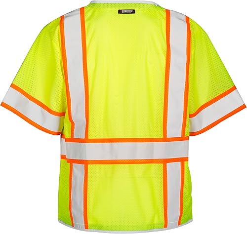 Miniatura 4 de 1550 - Chaleco resistente de malla de poliéster ultra fresco de la serie Brilliant Series, XL, color lima