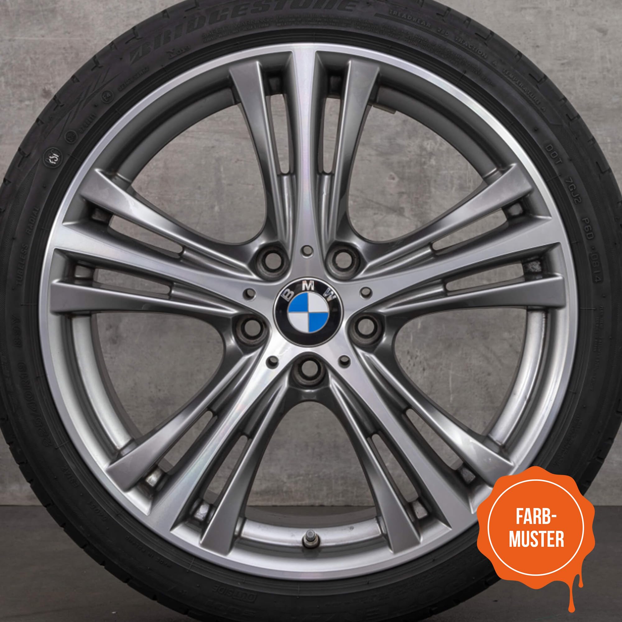 Felgenlack | passend für Farbton BMW ferric grey matt WC3T | High-Solid | 1K Original OEM Felgenlack | Lackdose 1000 ml | für Reparatur- als auch Komplettlackierung