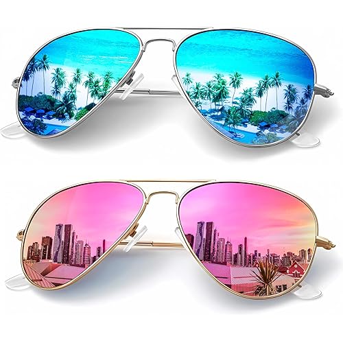 KALIYADI Classic Aviator Sunglasses for Men Women Driving Sun glasses Polarized Lens UV Blocking